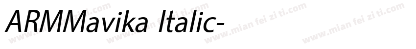 ARMMavika Italic字体转换